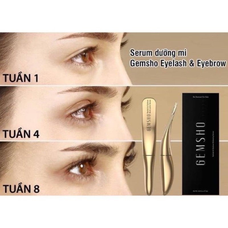 Serum dưỡng mi, mày Gemsho Eyelash,giúp mày dài và dày hơn