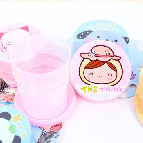 Ly Gấp Gọn/Cốc Xếp , Ly uống nước nhựa mini có thể gấp gọn hình thú nhiều màu thích hợp du lịch, cho công sở / Mã B261