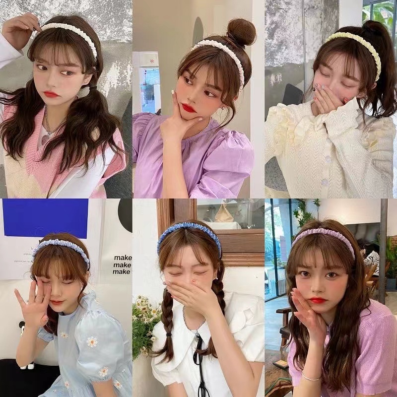 Băng Đô Cài Tóc Vải Chống Trượt Kiểu Hàn Quốc Dễ Thương Thời Trang Mùa Hè Cho Bạn Gái