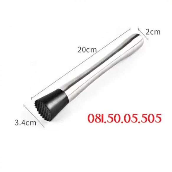 Chày bar dầm pha chế Chày dầm hoa quả Chày dầm mojito chất liệu Inox siêu bền Chày ph T127H