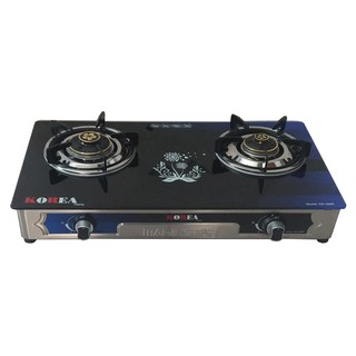 Bếp gas mặt kính KOREA, KR-288R TO NHỎ MÂM ĐỒNG KIỀNG THÉP Cao Cấp