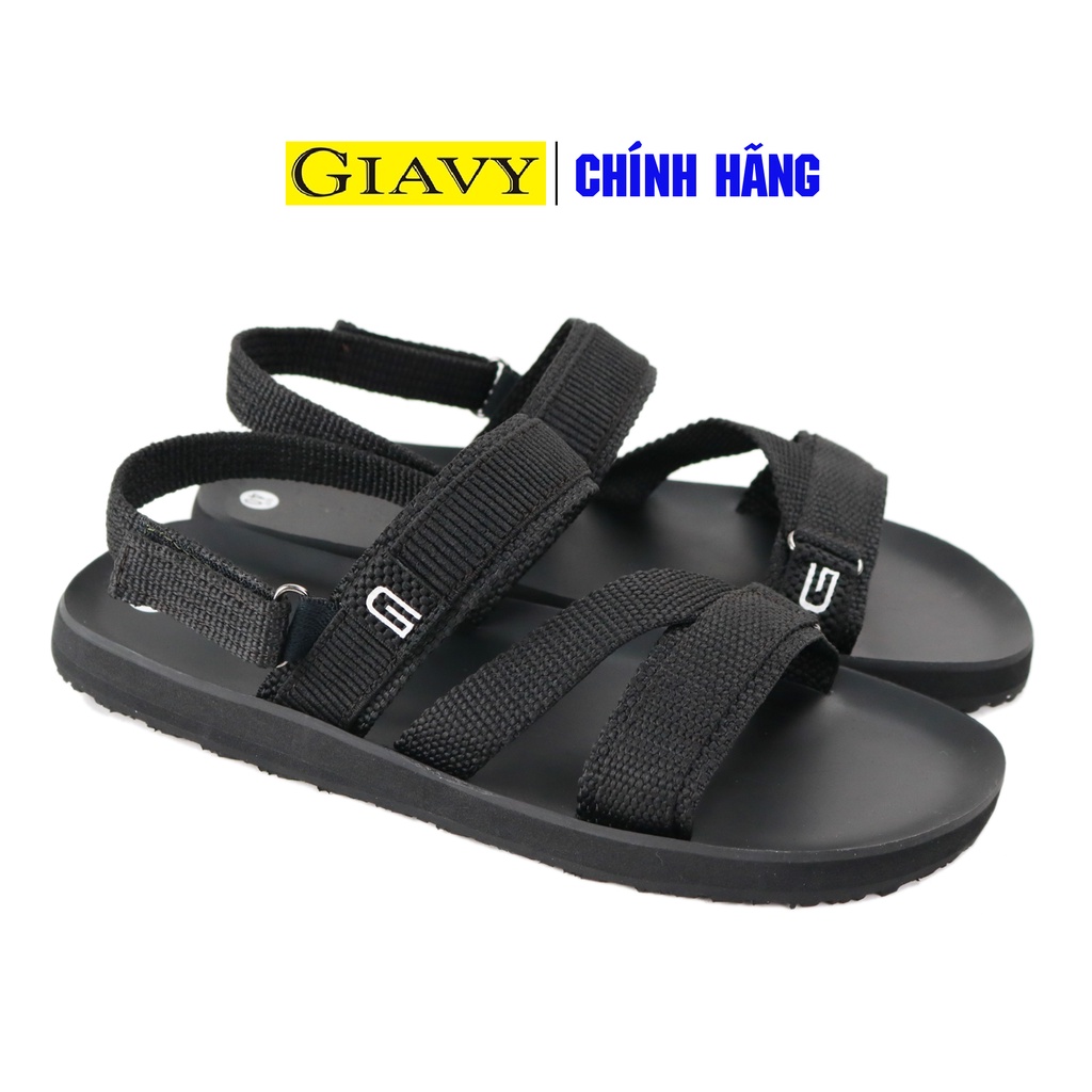 Giày quai hậu nam Giavy quai ngang phối chéo SL377 [chính hãng]