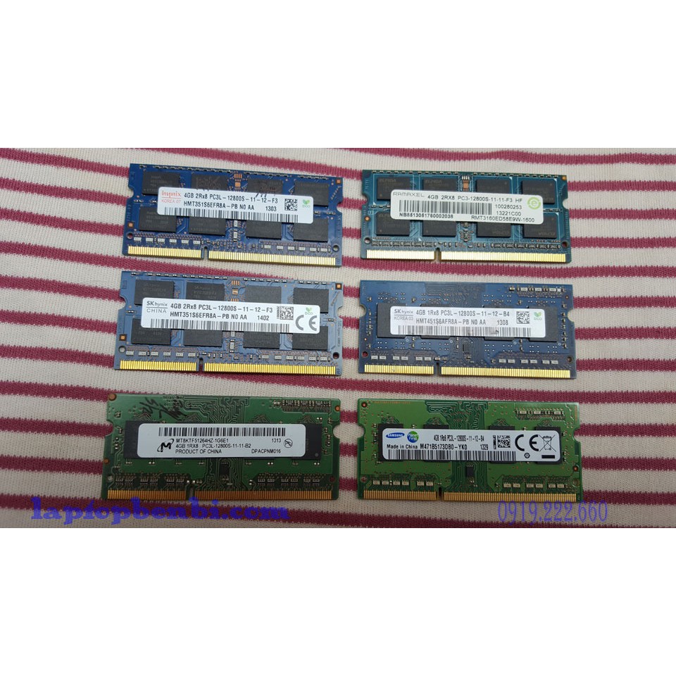 Ram laptop 4GB DDR3L - Bus 1600MHz, tương thích tất cả các dòng laptop hiện tại