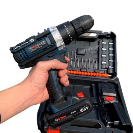 Máy Khoan Bắn Vít Dùng Pin Bosch 36V- Máy Khoan 3 Chức Năng Có Búa- Tặng Bộ Phụ Kiện 24 Chi Tiết Hàng Loại 1