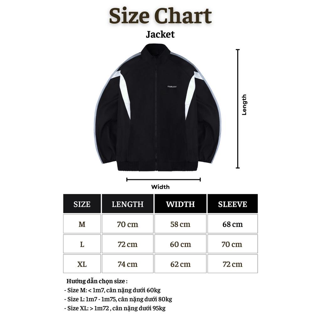 Áo khoác dù 4lucky 6133 cao cấp viền phản quang 3 lớp dày dặn form rộng unisex nam nữ năng động