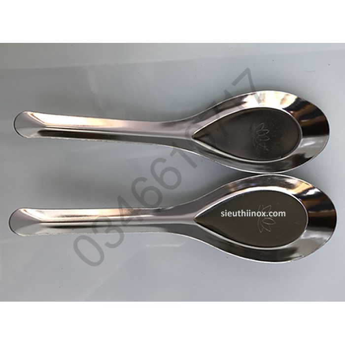  Combo 2 chiếc thìa phở inox cán dài loại dày 