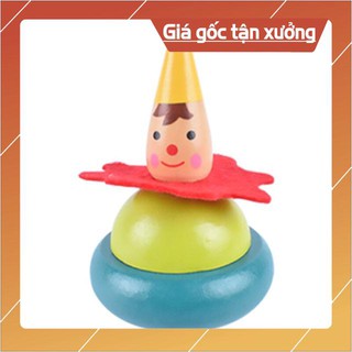 Đồ chơi gỗ con quay chú hề đáng yêu