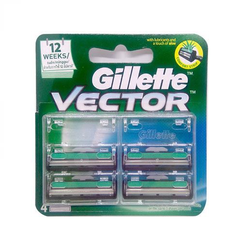 Vĩ 4 lưỡi dao cạo râu Gillette Vector