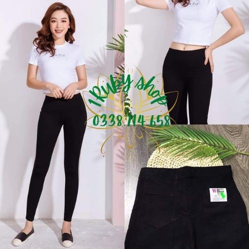 Quần Legging Nữ W-A-R-M🍀FRRESHIP🍀Quần Thun Lưng Cao Vải Cao Cấp Siêu Co Giãn Hàng VNXK
