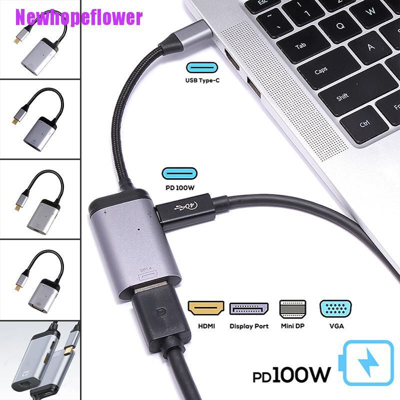 Đầu Chuyển Đổi 4k 60hz Usb Type-c Male Hdmi Vga Dp Minidp Rj45