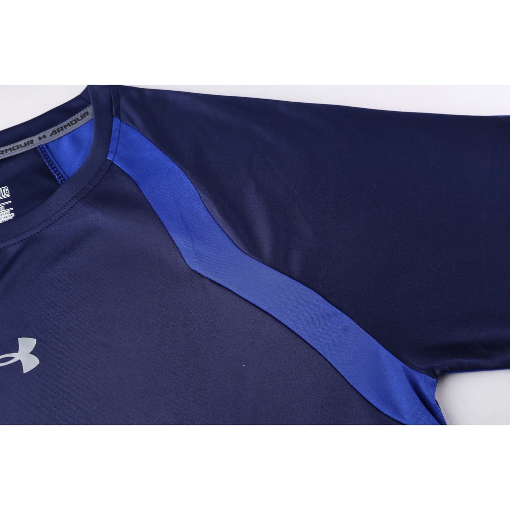 Under Armour Nam thể dục đào tạo tay áo ngắn Thể thao chạy tay áo ngắn Áo khoác thể thao tay ngắn Áo sơ mi ngắn tay