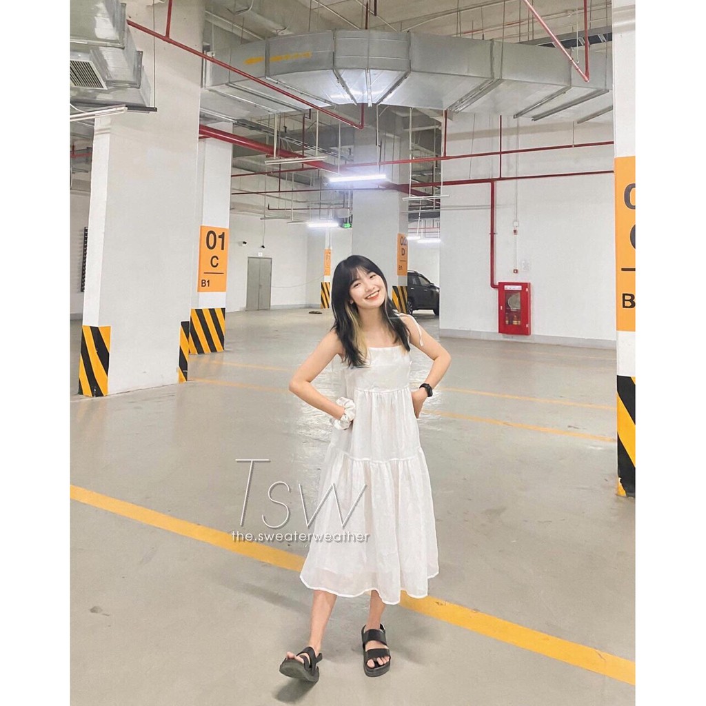 Váy Nữ , Đầm Maxi Hai Dây Chât Đũi Tơ Hai Lớp Siêu Xinh | BigBuy360 - bigbuy360.vn