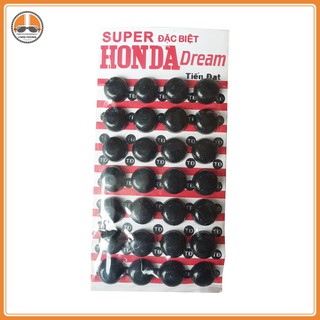 Nút nhựa bịt chân gương xe Dream, Wave (1 vỉ / 14 đôi / 28 cái) - Phụ tùng xe máy Long Hương
