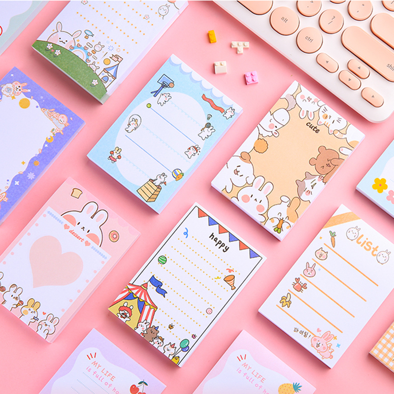 100 Giấy Ghi Chú Hình Thỏ Đáng Yêu