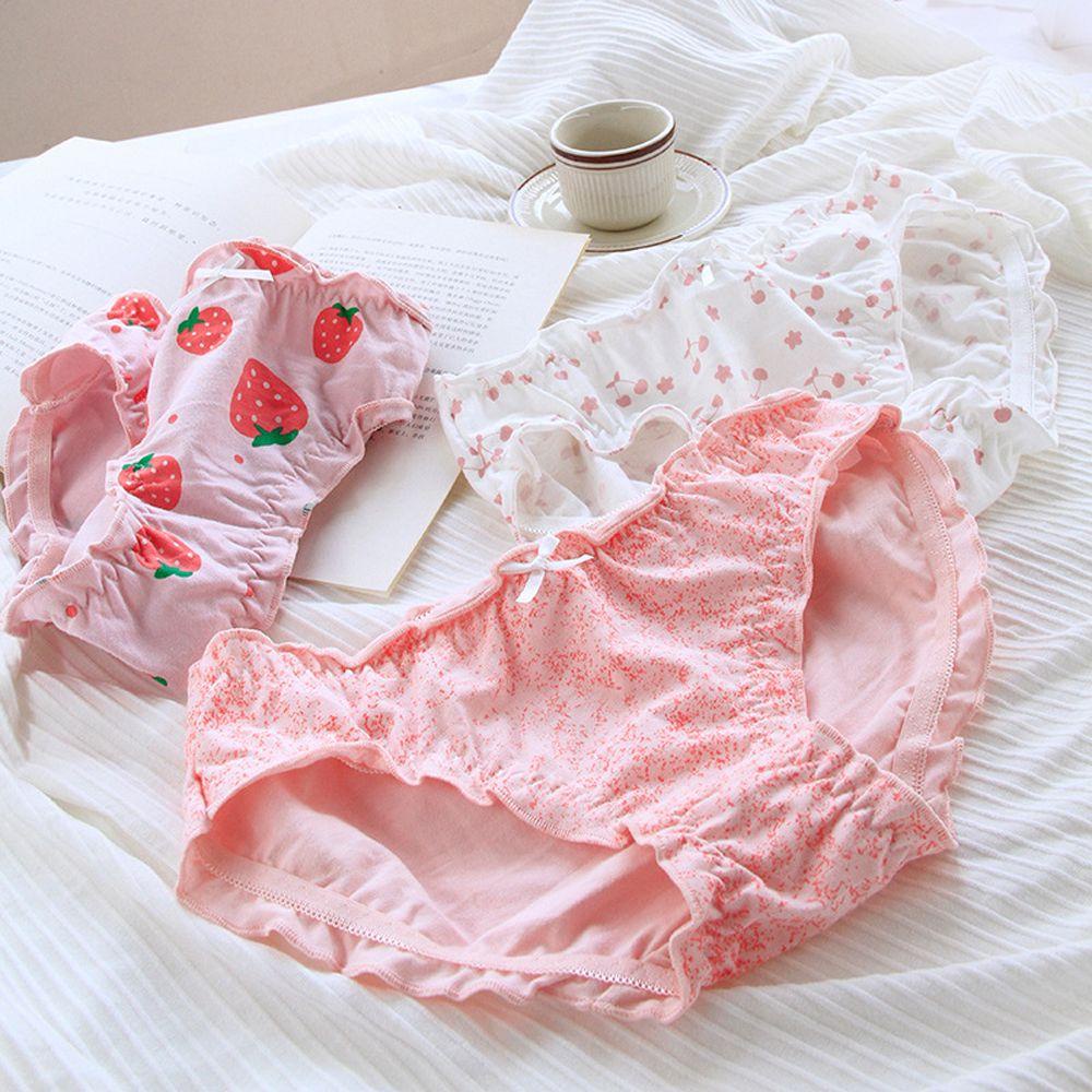 OCEANMAP Quần Lót Cotton Nữ In Hình Trái Cherry