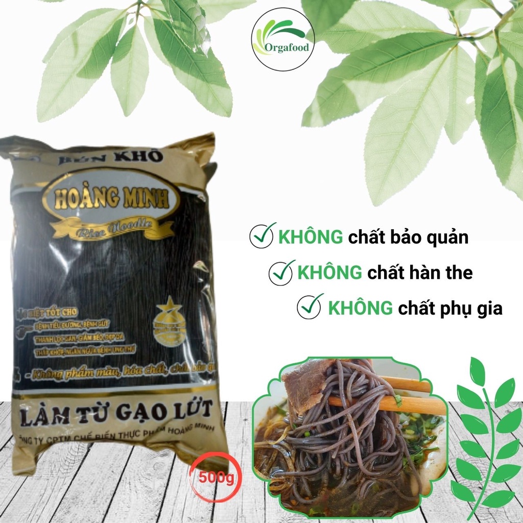 Bún gạo lứt đỏ đen Hoàng Minh EAT CLEAN 500g thức ăn healthy giảm cân cho người ăn kiêng | WebRaoVat - webraovat.net.vn