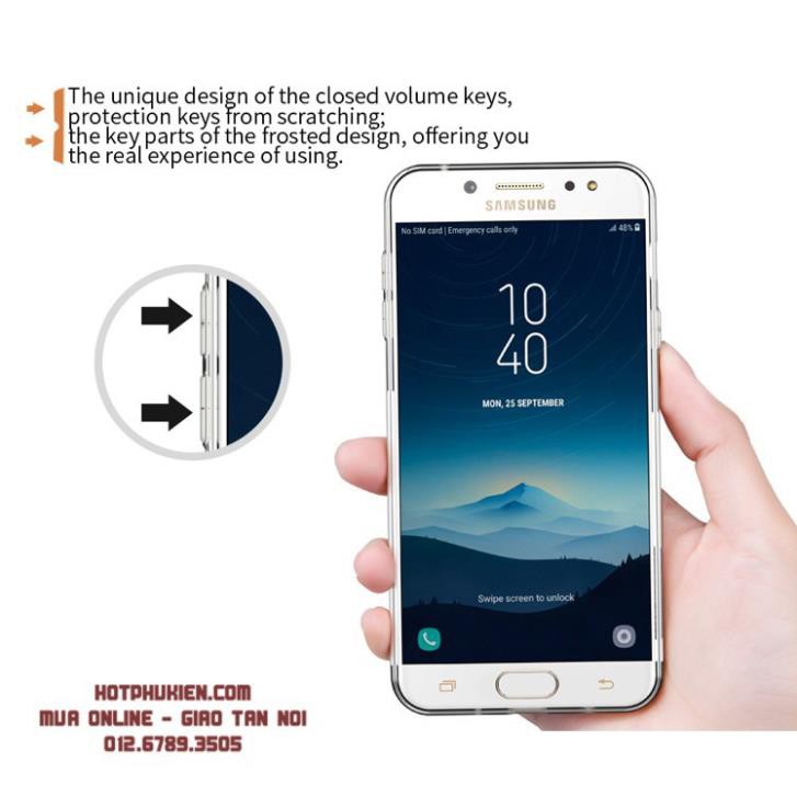 [BH 1 ĐỔI 1] Ốp lưng Samsung Galaxy J7 Plus dẻo silicon chính hãng Nillkin chống trầy hạn chế ố vàng mỏng 0.6 mm