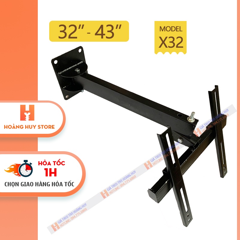 Giá Treo Tivi Xoay Đa Năng X32 32 - 40 - 43 Inch - Khung Treo Tivi Góc Tường [ Rẻ Hơn NB P4 ]