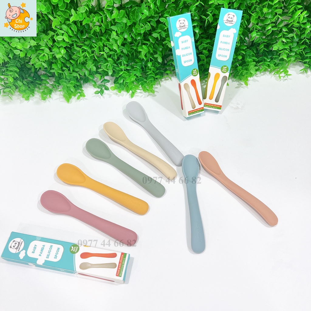 Thìa Silicon Ăn Dặm BaBy Panda Siêu Mềm Mịn Cho Bé