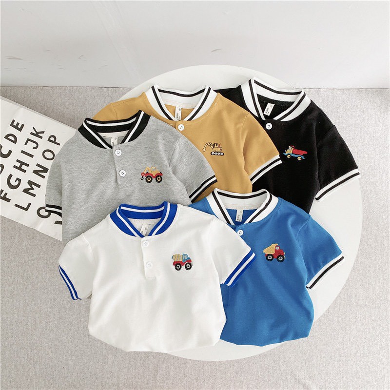 Quần áo bé trai Áo thun cao cấp cho bé dưới 8-27kg. Mã Áo p0lo