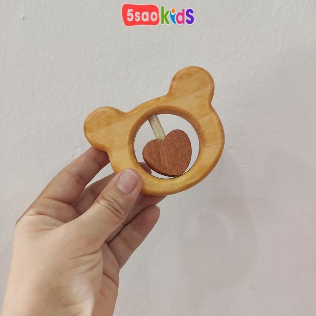 Bộ xúc xắc cầm tay bằng gỗ cho bé