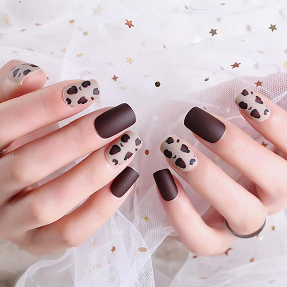 Hình dán trang trí móng tay họa tiết da báo 3D