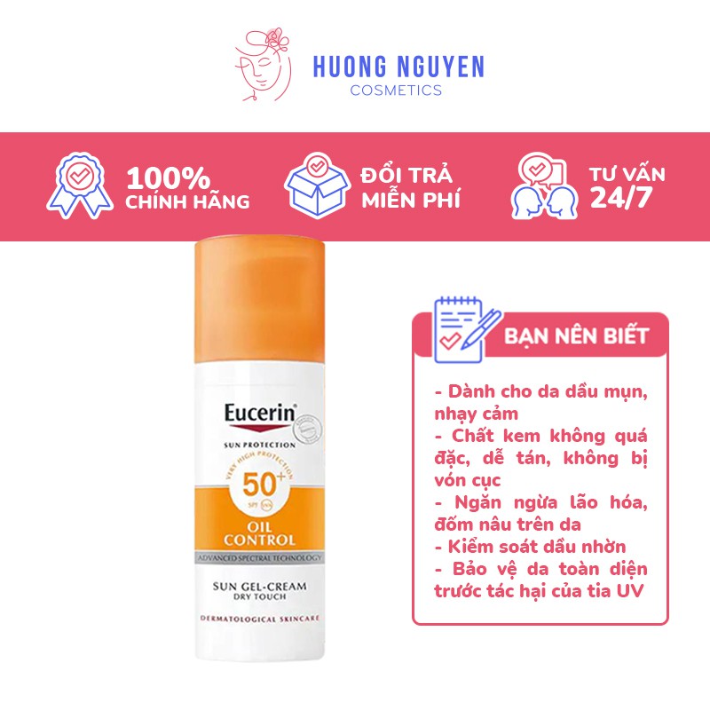 Kem Chống Nắng Eucerin Oil Control Dry Touch 50ml