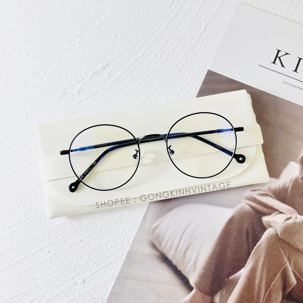 Gọng kính cận nữ , chất liệu kim loại tròn mảnh nhẹ 2626 Fiveminutes Unisex Nam nữ