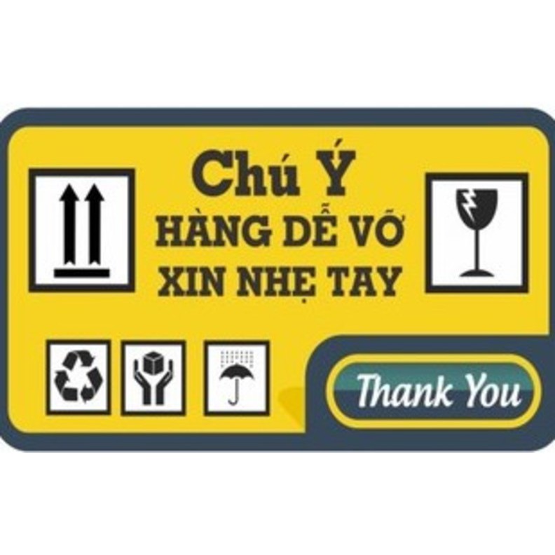 Tem Decal Cảnh Báo Chú Ý Hàng Dễ Vỡ [In Kích Thước Theo Yêu Cầu] Shop Chỉ Nhận In Số Lượng Từ 10 Tờ A4 Trở Lên