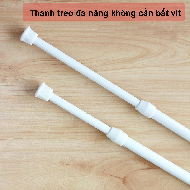 combo Thanh treo rèm đa năng nhật bản + 10 móc treo rèm cao cấp