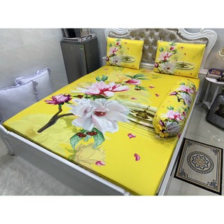 Drap thun lạnh 5D cao cấp mẫu hoa