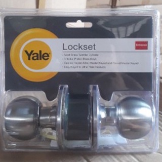 Khoá tay nắm tròn Yale chính hãng VCA5247 inox 304 màu trắng bông lúa