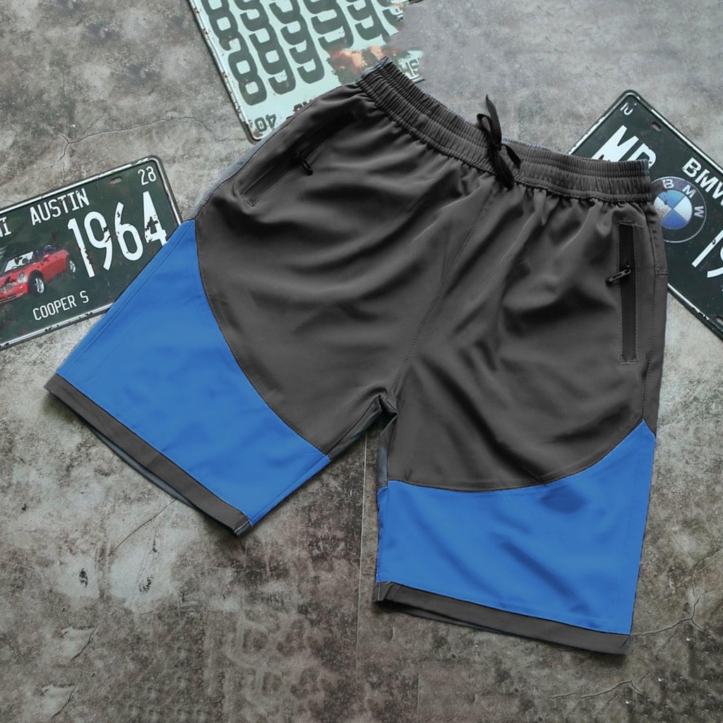 Quần đùi nam, quần short nam hai màu vải gió chun co giãn mềm mại thoải mái