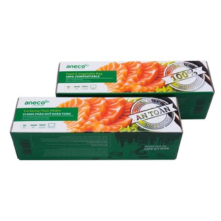 Túi đựng thực phẩm sinh học phân hủy hoàn toàn Aneco (20x35) Hộp xanh không quai