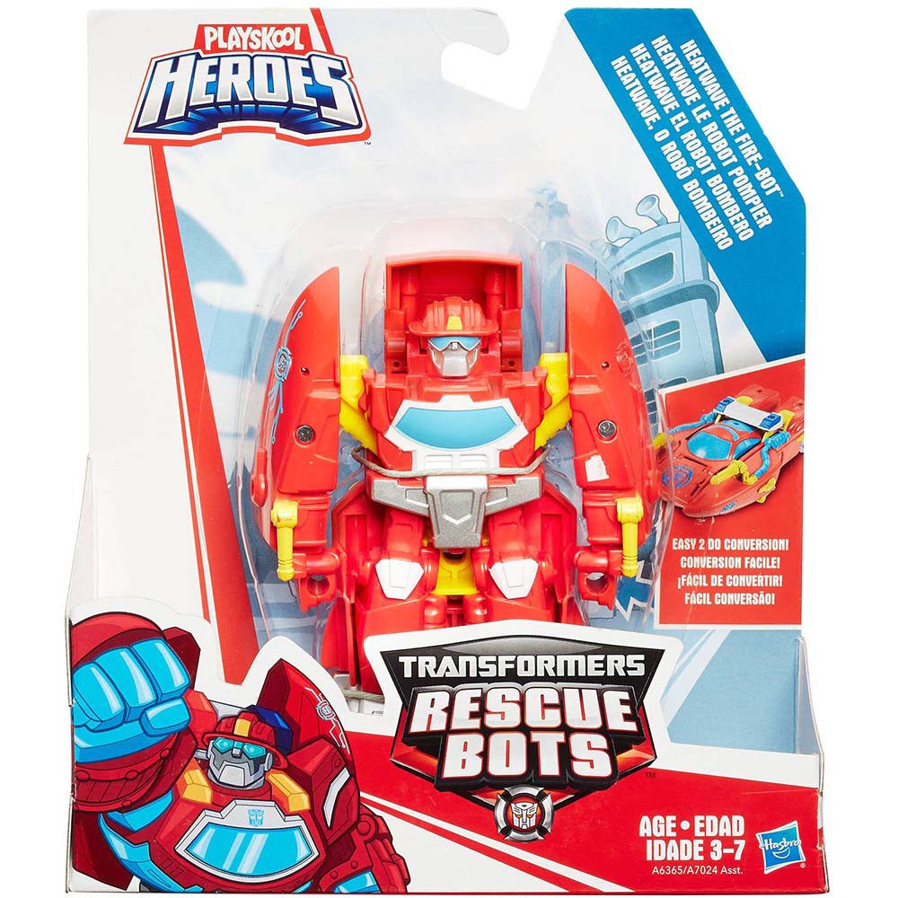 Đồ chơi Robot Transformer Playskool Heroes Rescue Bots Heatwave the Fire-Bot biến hình xe ô tô (Box)