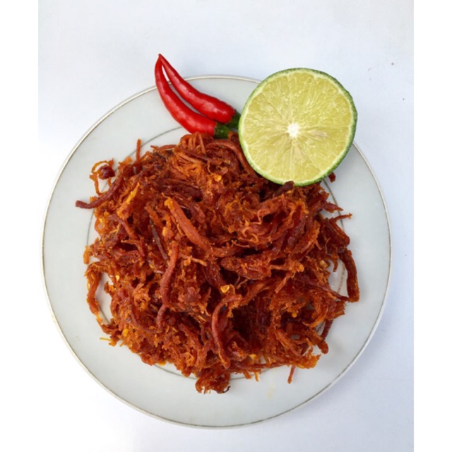 Khô heo sợi cary 500g tặng ô mai mơ | BigBuy360 - bigbuy360.vn