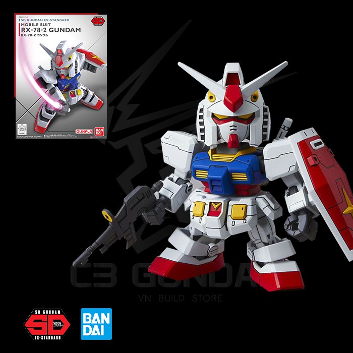 MÔ HÌNH LẮP RÁP SD EX-STANDARD 001 RX-78-2 BANDAI GUNDAM UC SDEX