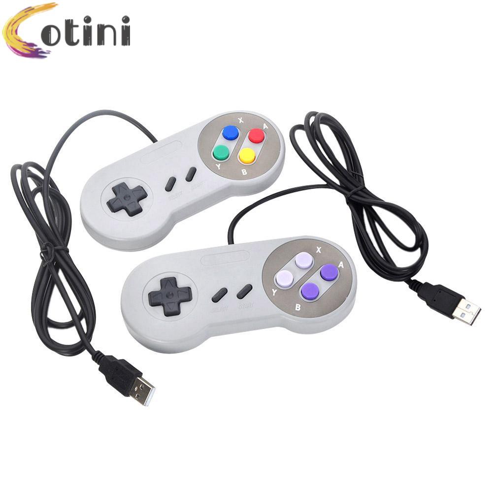 Tay cầm chơi game 4 nút Super Nintendo Snes USB chất lượng cao thích hợp cho máy tính để bàn/Mac