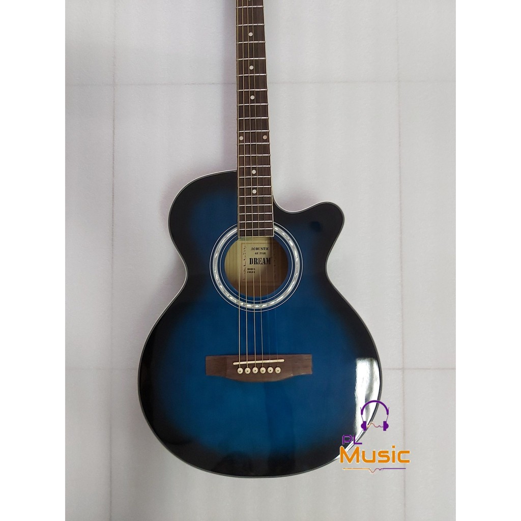 Đàn Guitar Acoustic giá rẻ cho người mới tập chơi Dream KBD có ty chỉnh cần - Tặng kèm phụ kiện