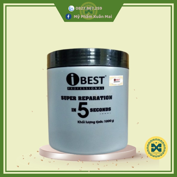 Kem ủ - hấp tóc ibest siêu mượt 5 giây 1000ml