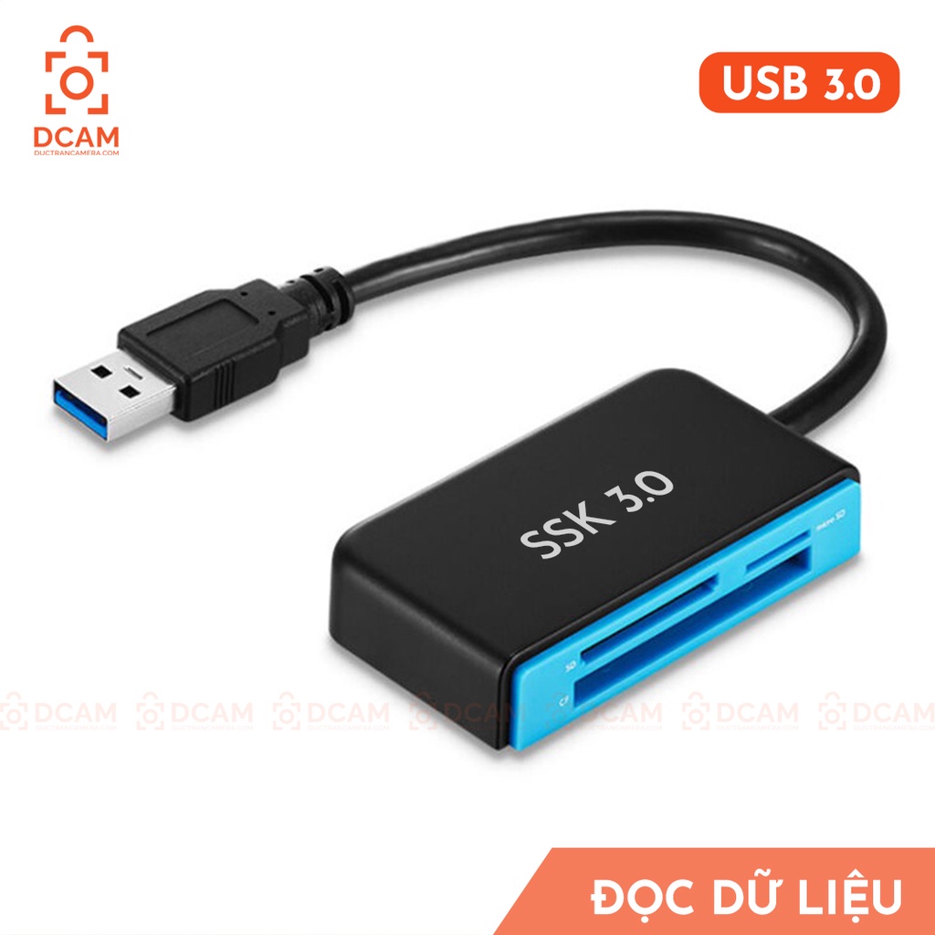 [CAO CẤP] Đầu đọc thẻ nhớ máy ảnh USB 3.0 đọc thẻ SD, CF, micro SD tốc độ cao