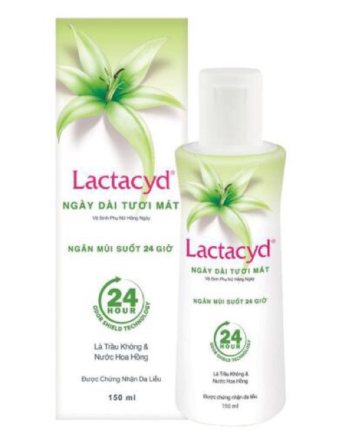 Lá trầu không - Dung dịch vệ sinh phụ nữ Lactacyd ngày dài tươi mát 150ml 250ml