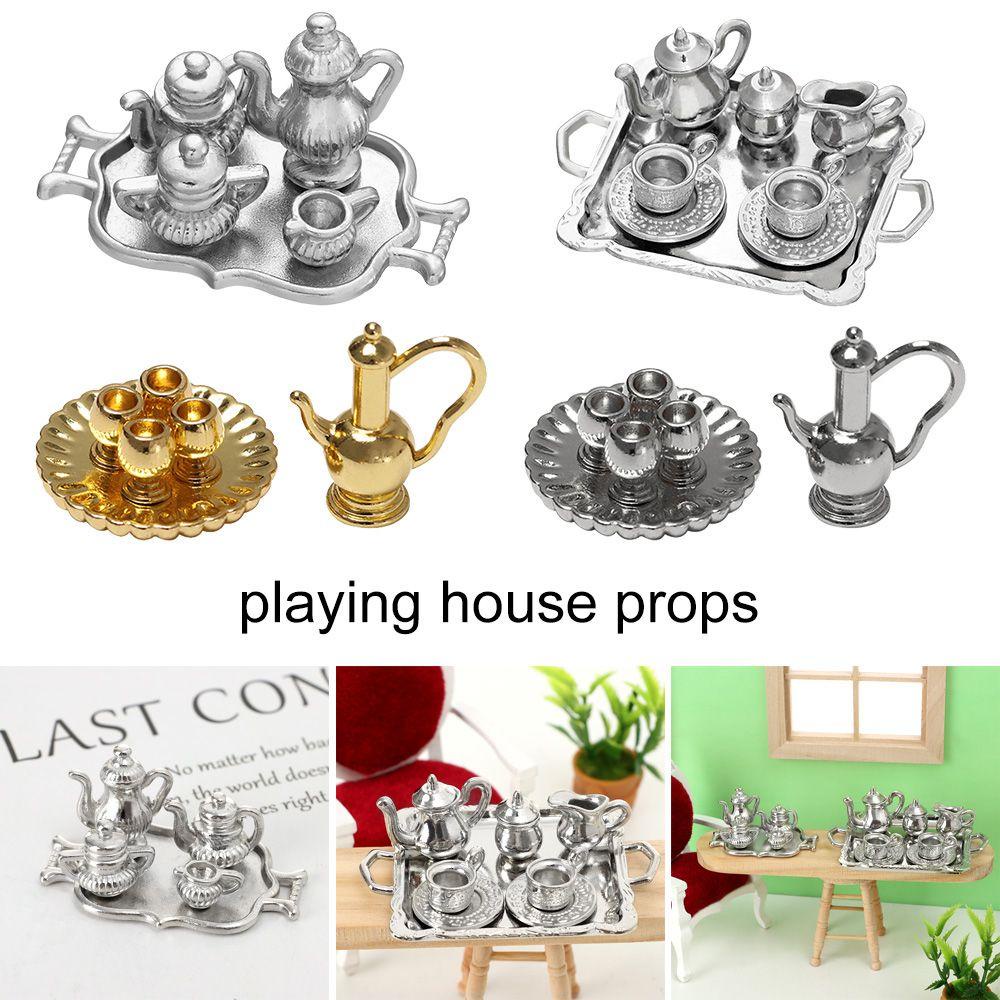 SUSANS 1 Bộ Ấm Trà Đồ Chơi Búp Bê Cỡ 1 / 12