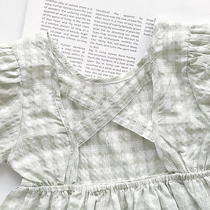 Áo thun tay ngắn in họa tiết kẻ sọc kiểu Nhật xinh xắn cho bé gái