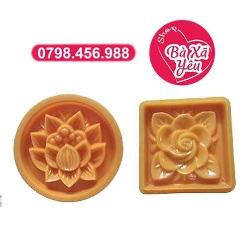 Bộ 2 khuôn làm bánh trung thu , ép xôi 3D - BX2160