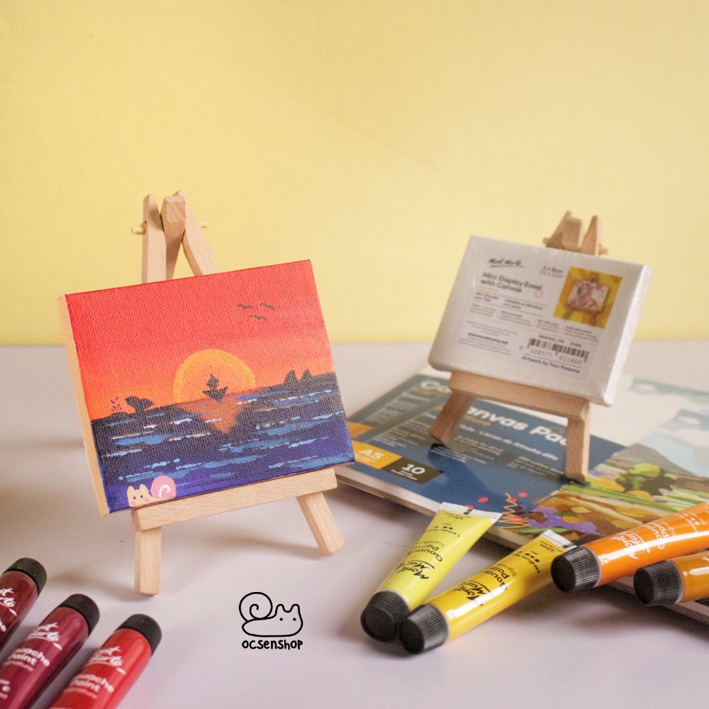 Bảng vẽ bằng Canvas kèm giá đỡ mont marte