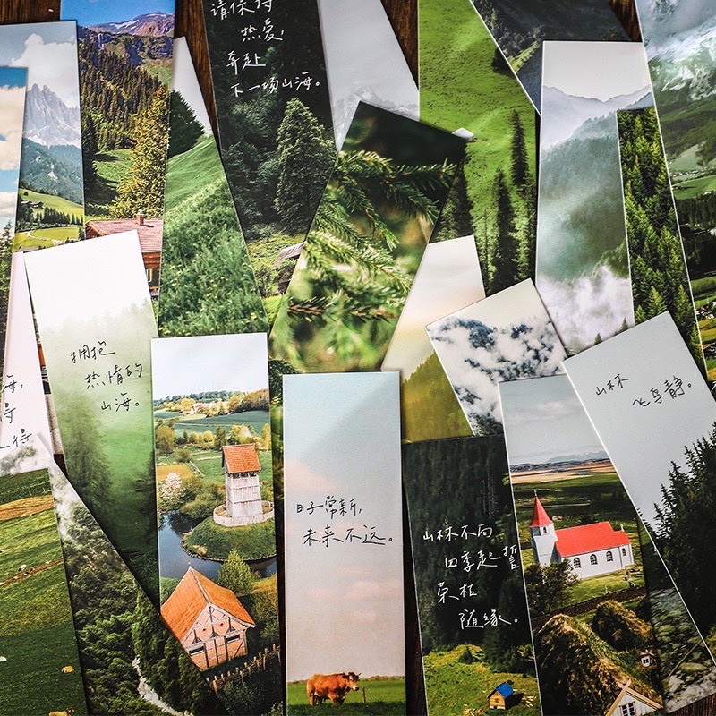 Bookmark kẹp sách giấy cứng hoạ tiết phong cảnh thiên nhiên [Giao ngẫu  nhiên theo từng mẫu] | Shopee Việt Nam