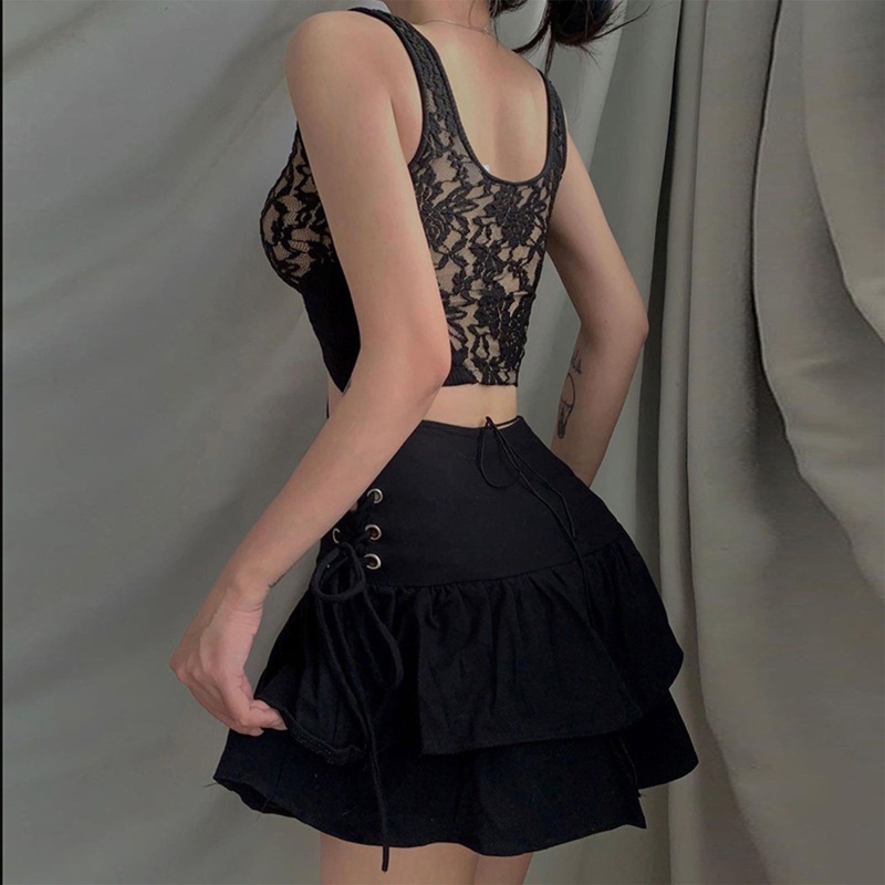 Áo Croptop Hai Dây Cổ Chữ U Gợi Cảm Cho Nữ