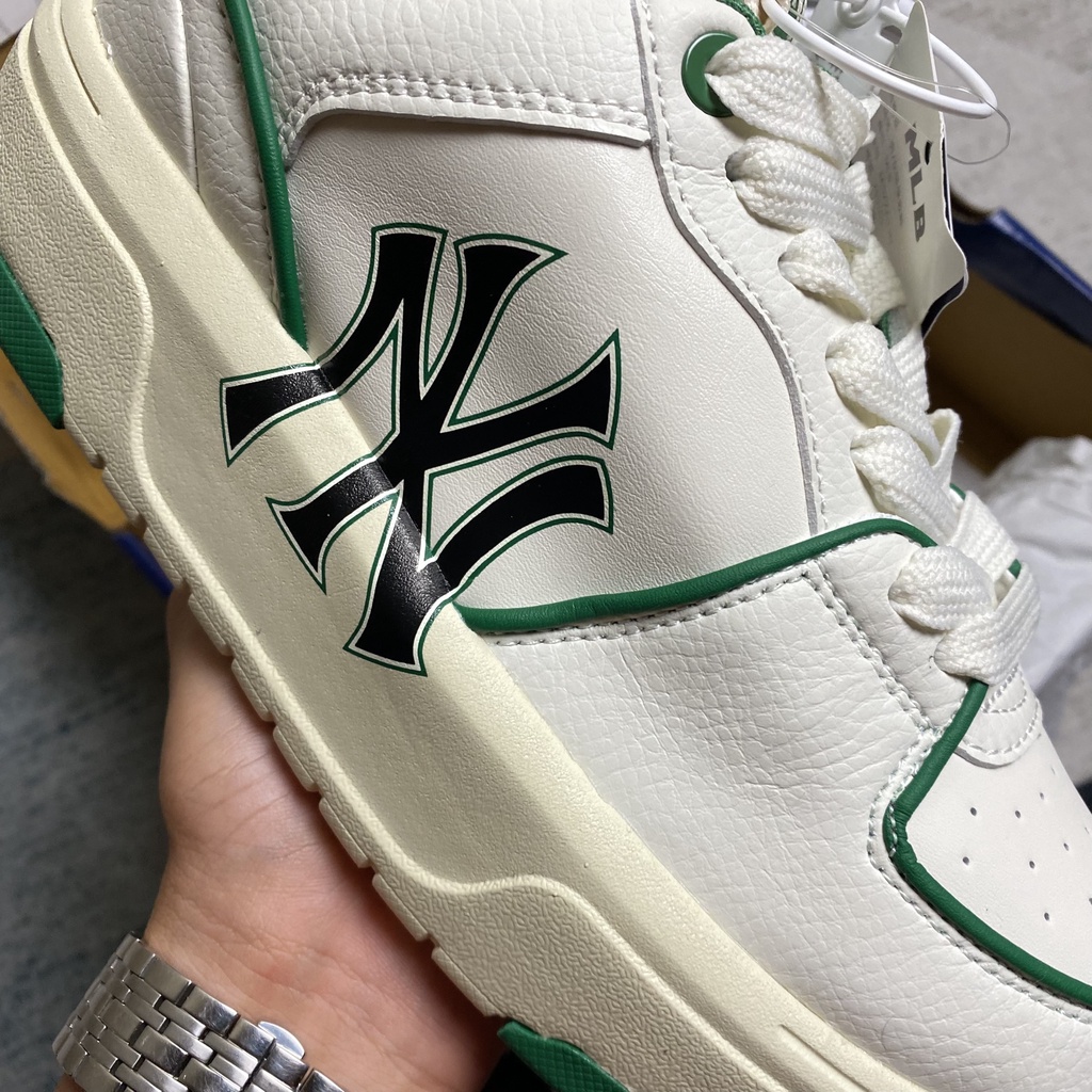 Giày sneaker MLB Chunky Liner Yankees New York White Green (Trắng/Xanh) - Bản 1:1 | HYPE Sneaker