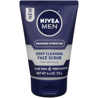 Gel rửa mặt dưỡng ẩm & sạch sâu cho nam giới NIVEA Men Maximum Hydration Deep Cleaning Face Scrub 125g (Mỹ)